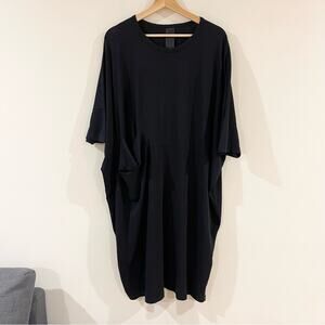 Kedem Sasson Black Oversized Short Sleeve T-Shirt Dress Women’s size 12-14